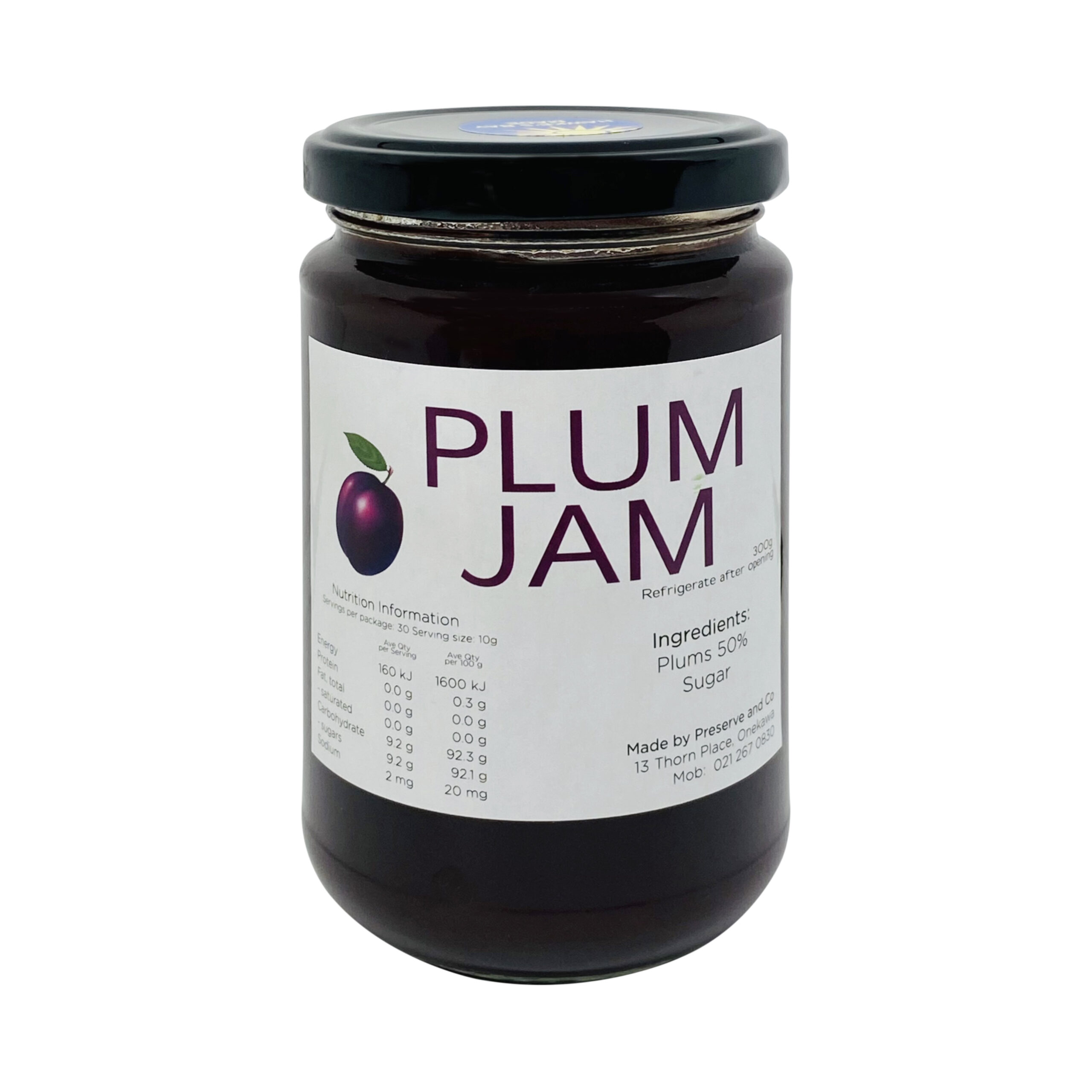 Plum Jam 300ml The Bottling Shed